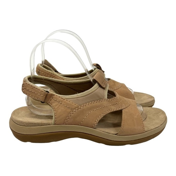 Easy Spirit Evio Tan Suede Casual Comfort Sandals Women’s 7.5 - Picture 5 of 12